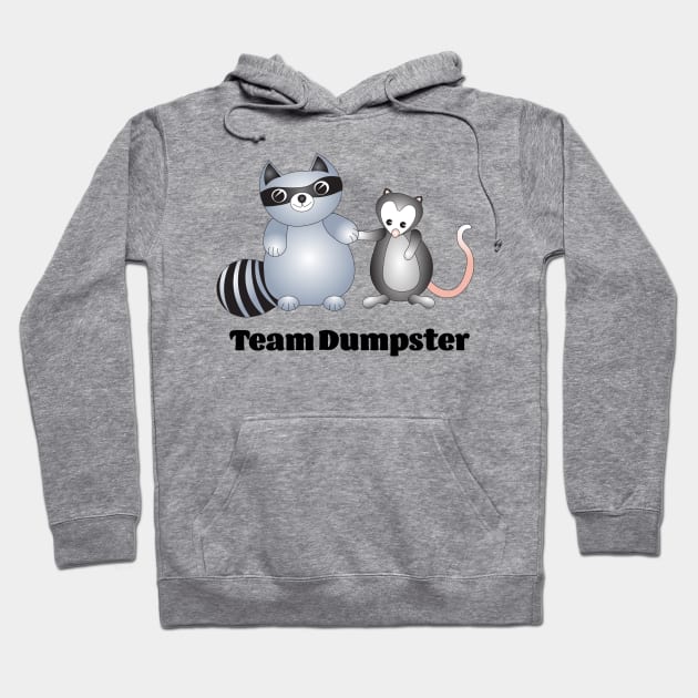 Team Dumpster Trash Panda and Possum Hoodie by candhdesigns